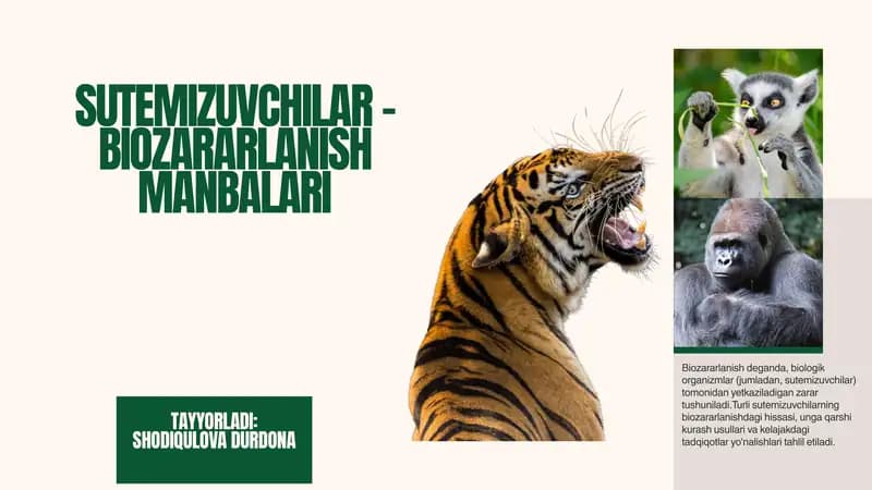 SUTEMIZUVCHILAR - BIOZARARLANISH MANBALARI