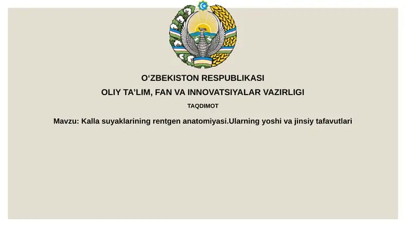 Kallasuyaklarining rentgenanatomiyasi