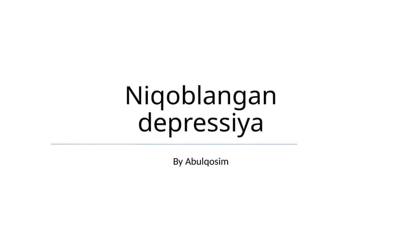 Niqoblangan depressiya