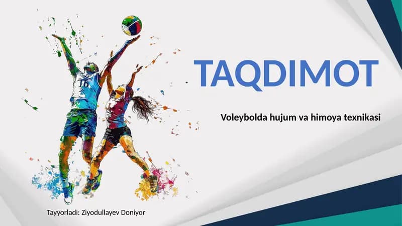 Voleybolda hujum va himoya texnikasi