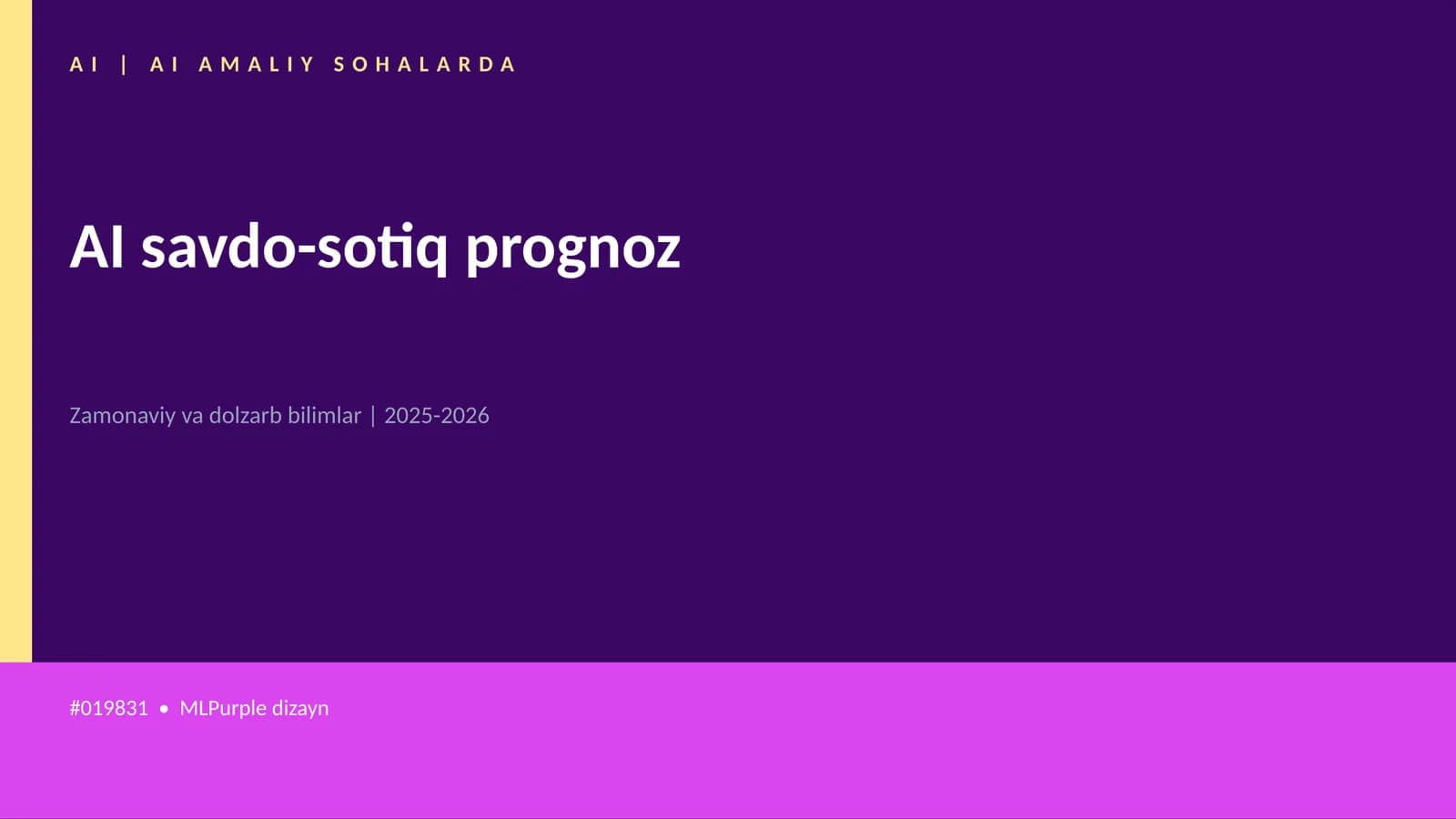 AI savdo-sotiq prognoz
