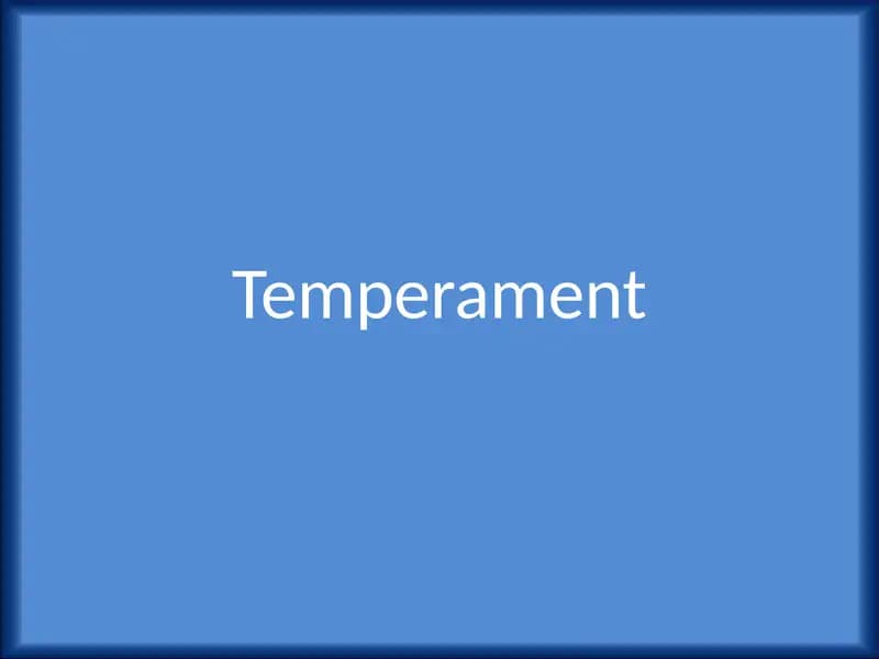 Temperament