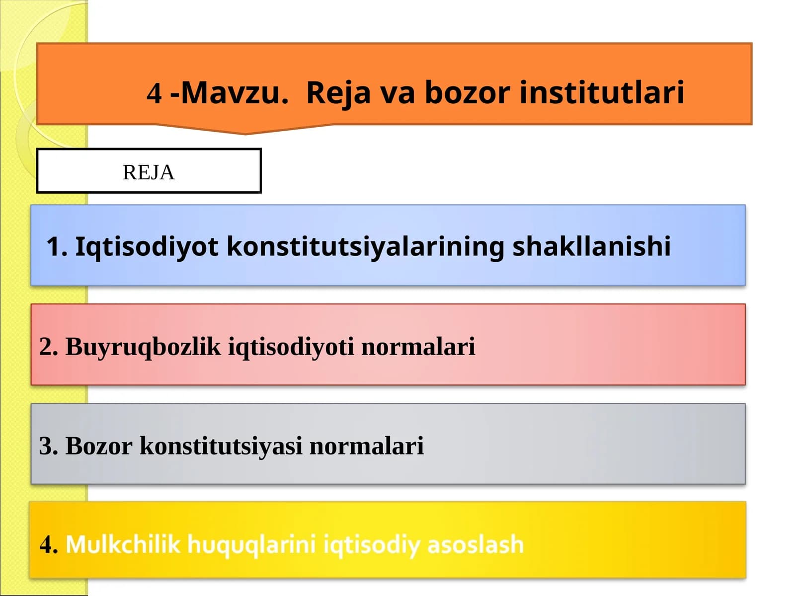 Rejavabozor institutlari