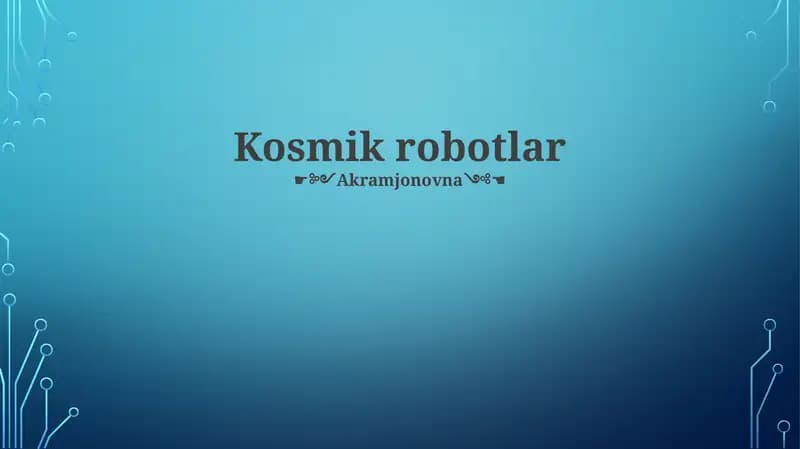 Kosmik robotlar