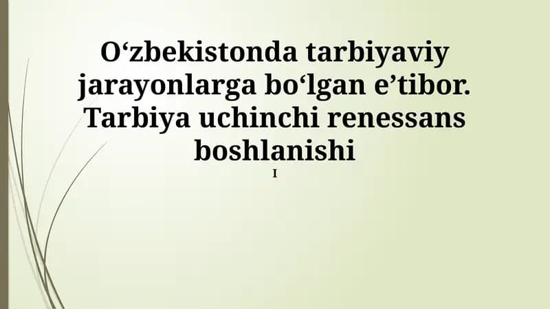 Zamonaviy Ta’lim Tizimining Islohotlari va Kelajak Rejalari