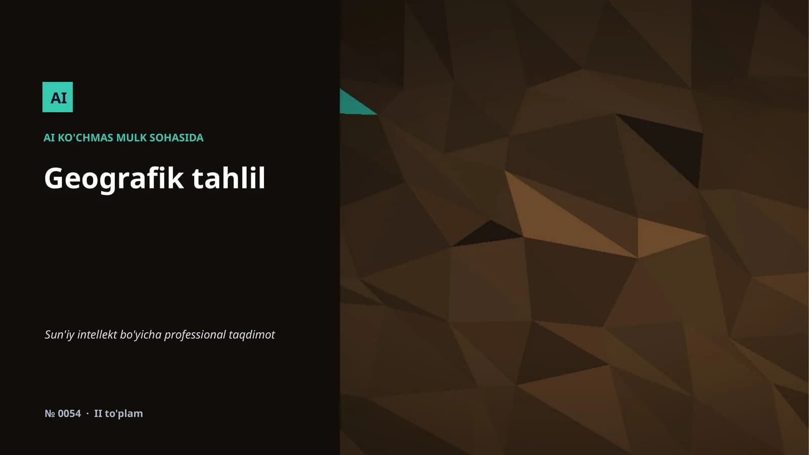 AI KO'CHMAS MULK SOHASIDA