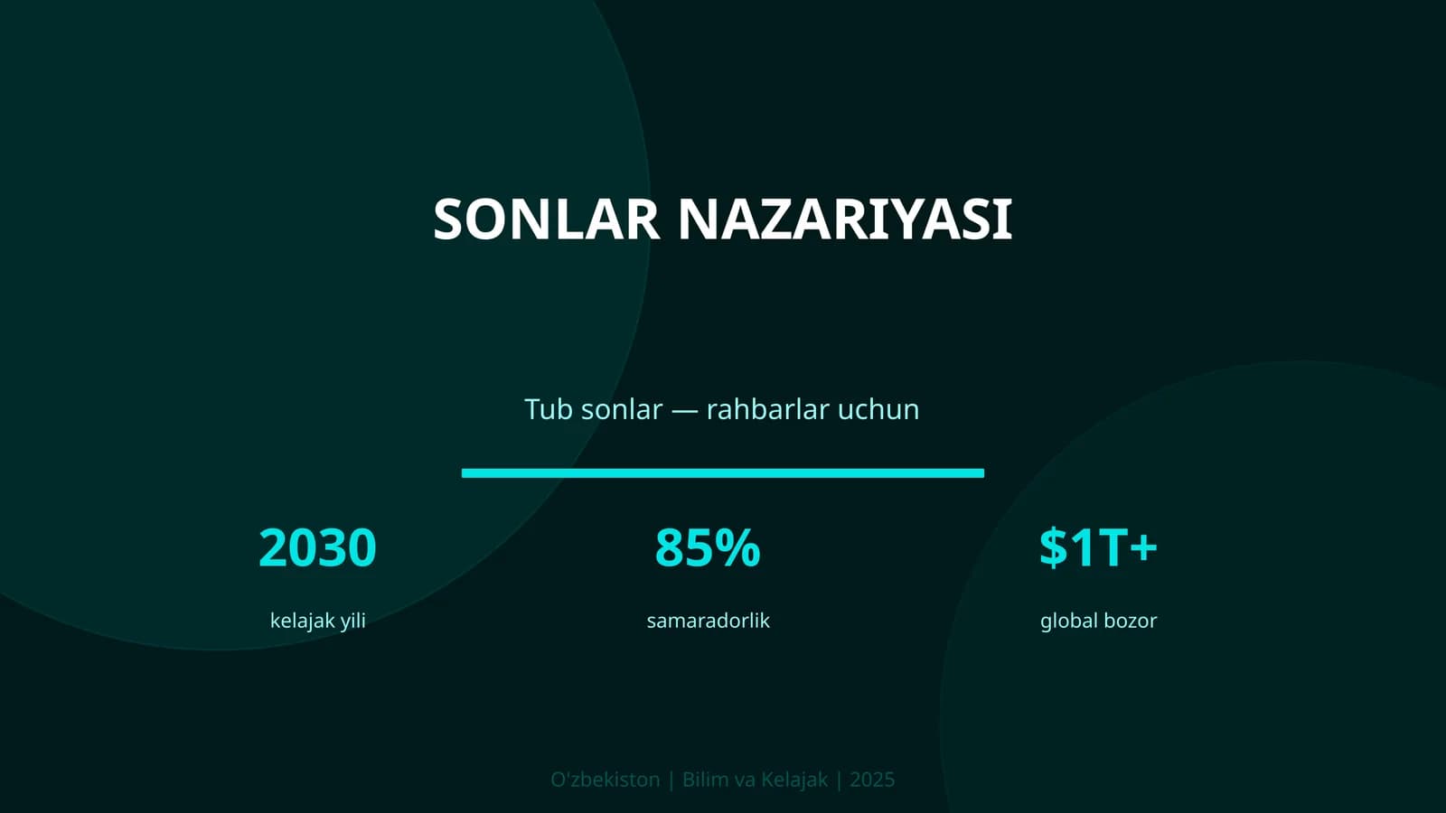 SONLAR NAZARIYASI