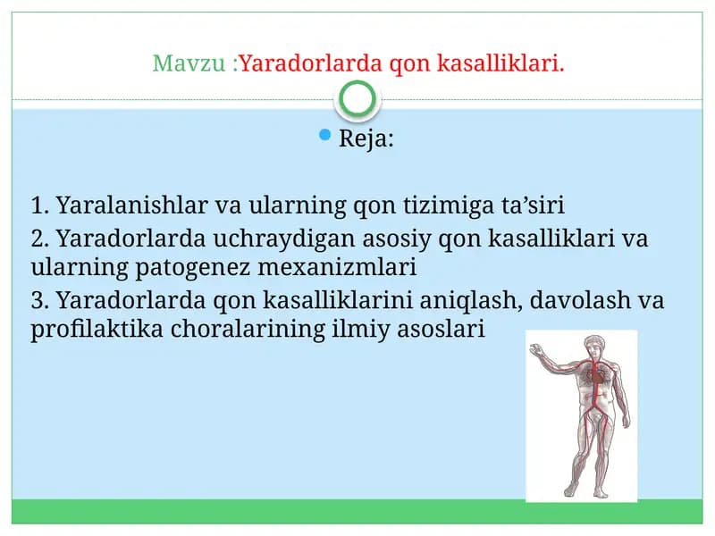 Yaradorlarda qon kasalliklari