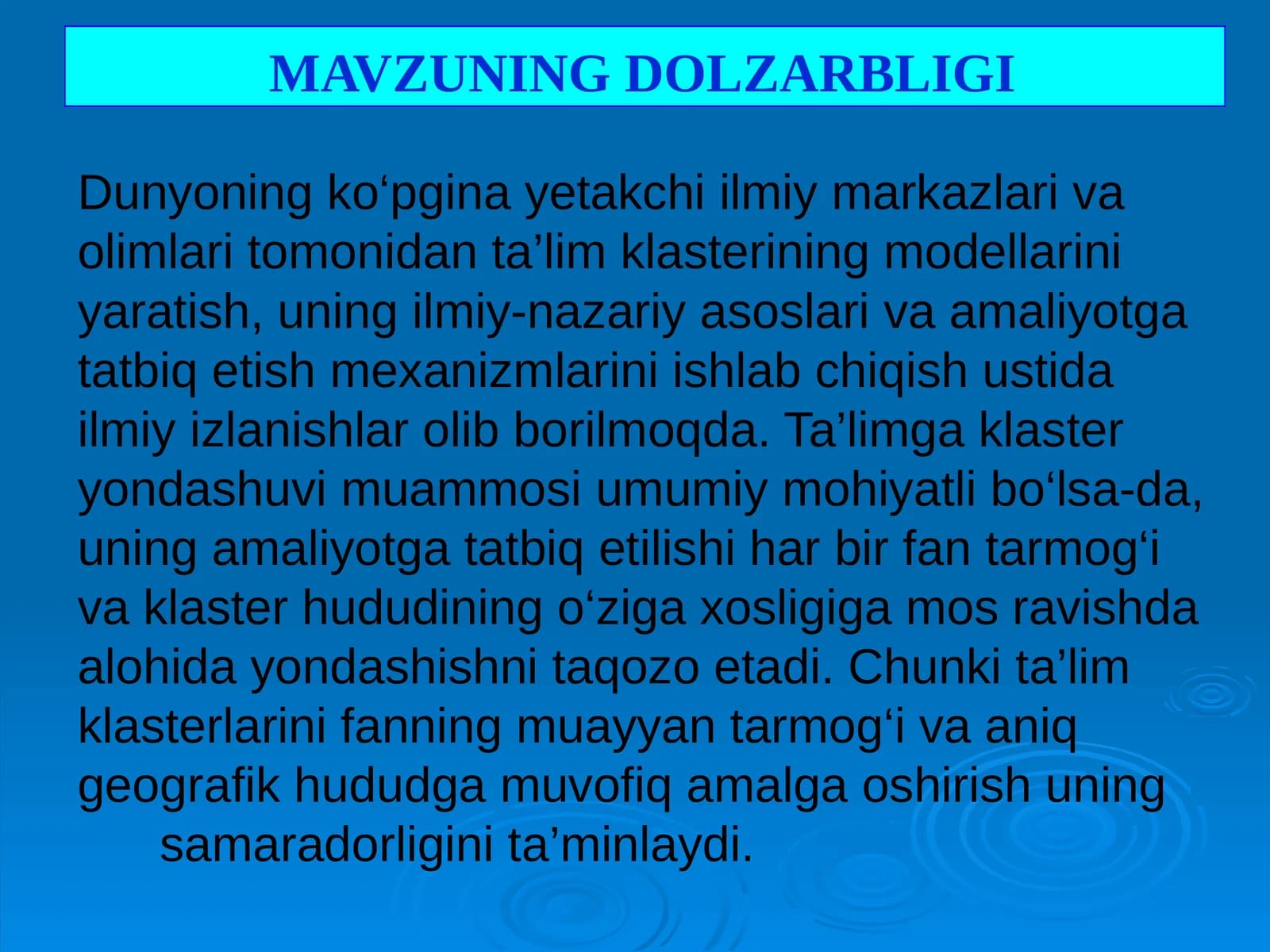 Ta'lim Klasteryolari
