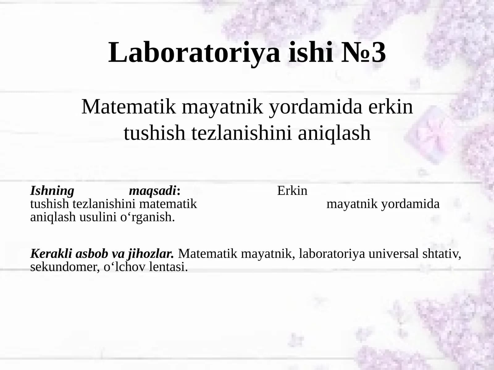 Laboratoriya ishi №3
