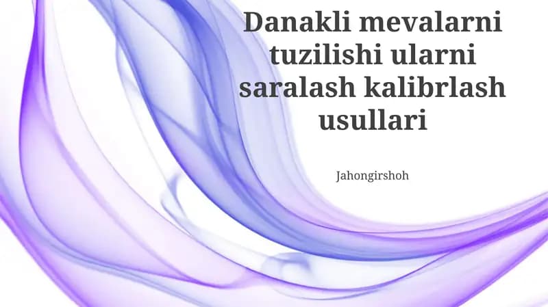 Xurmo mevalarining tuzilishi