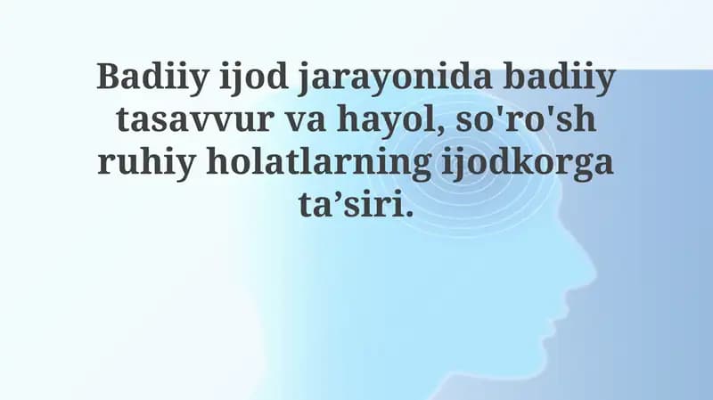 San'atkor xayoloti va fantaziya