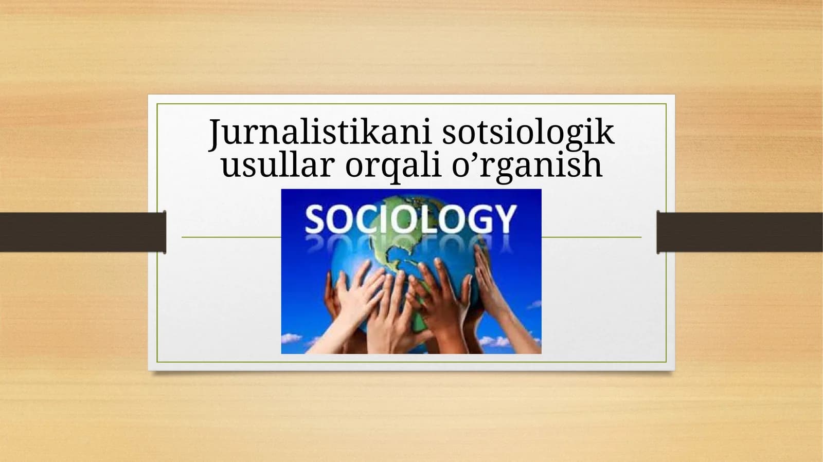 Jurnalistikani sotsiologik usullar orqali o’rganish