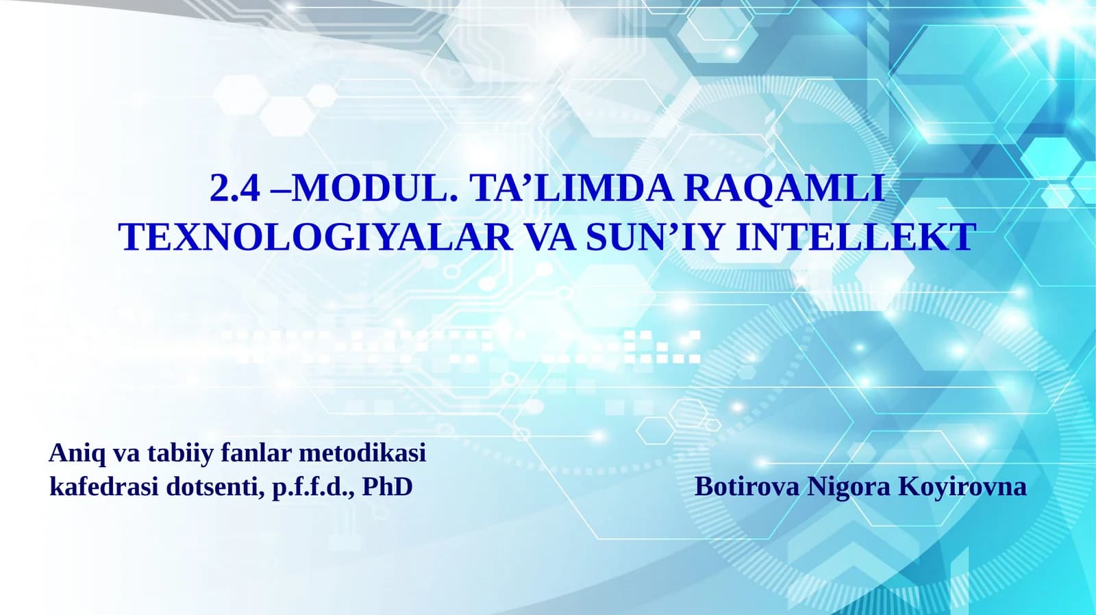 TA’LIMDA RAQAMLITEXNOLOGIYALAR va sun’iy intellekt