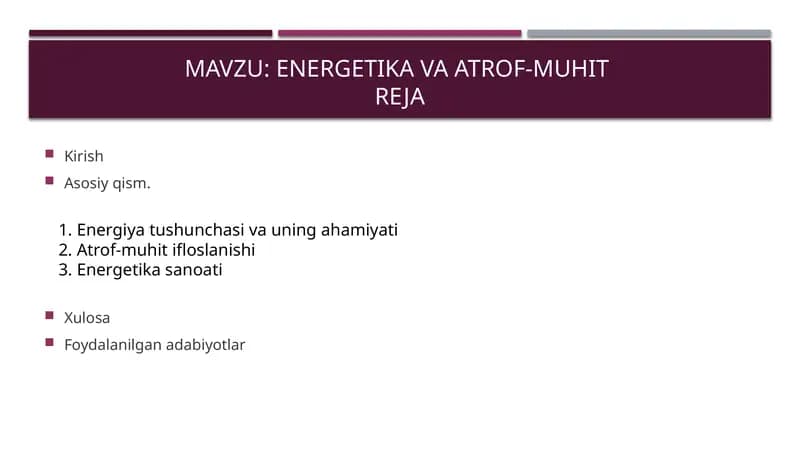 Energetikava atrof-muhit