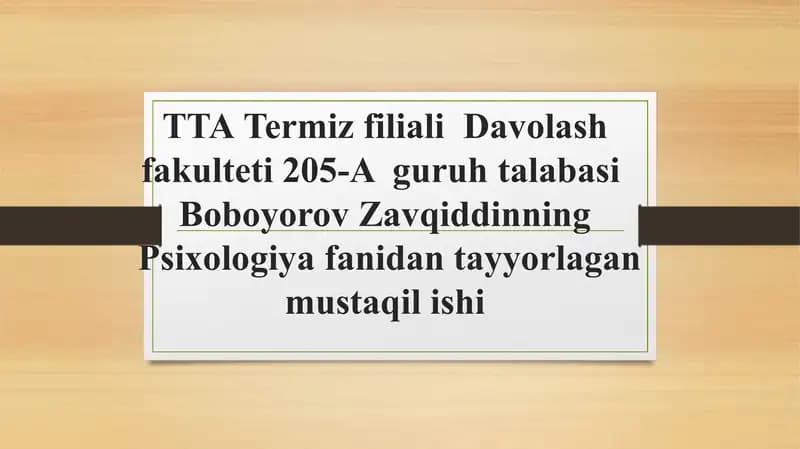 Psixologiyaning tadqiqot metodlari
