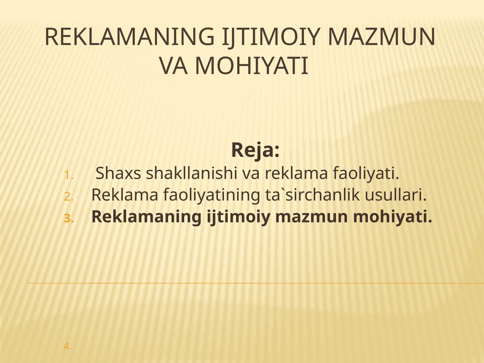 Reklamaning Ijtimoiy mazmun va mohiyati