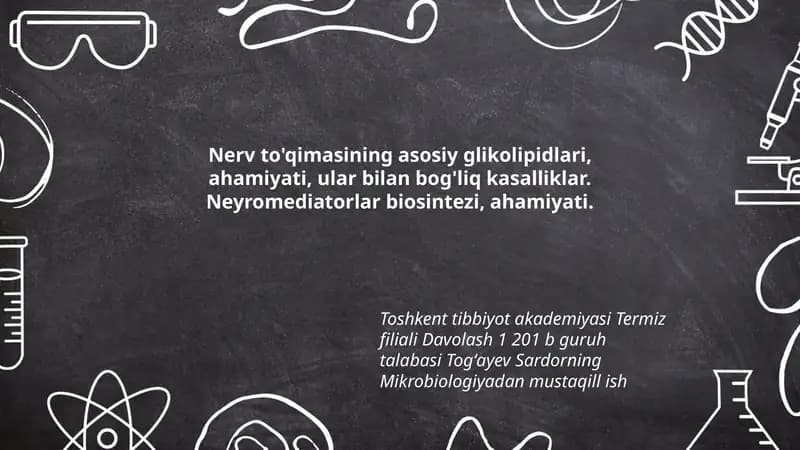 Neyromediatorlar biosintezi