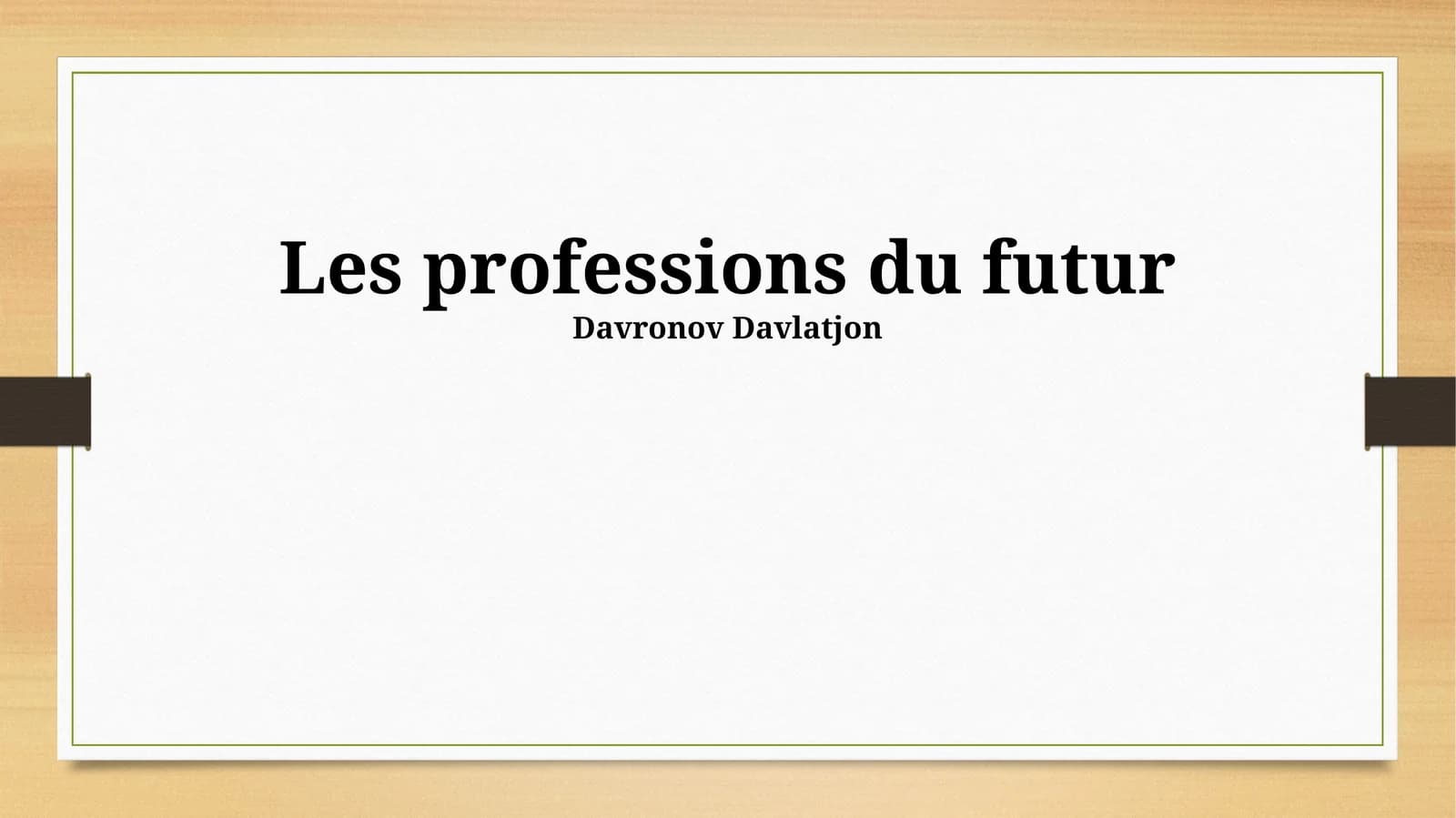 Les professions du futur