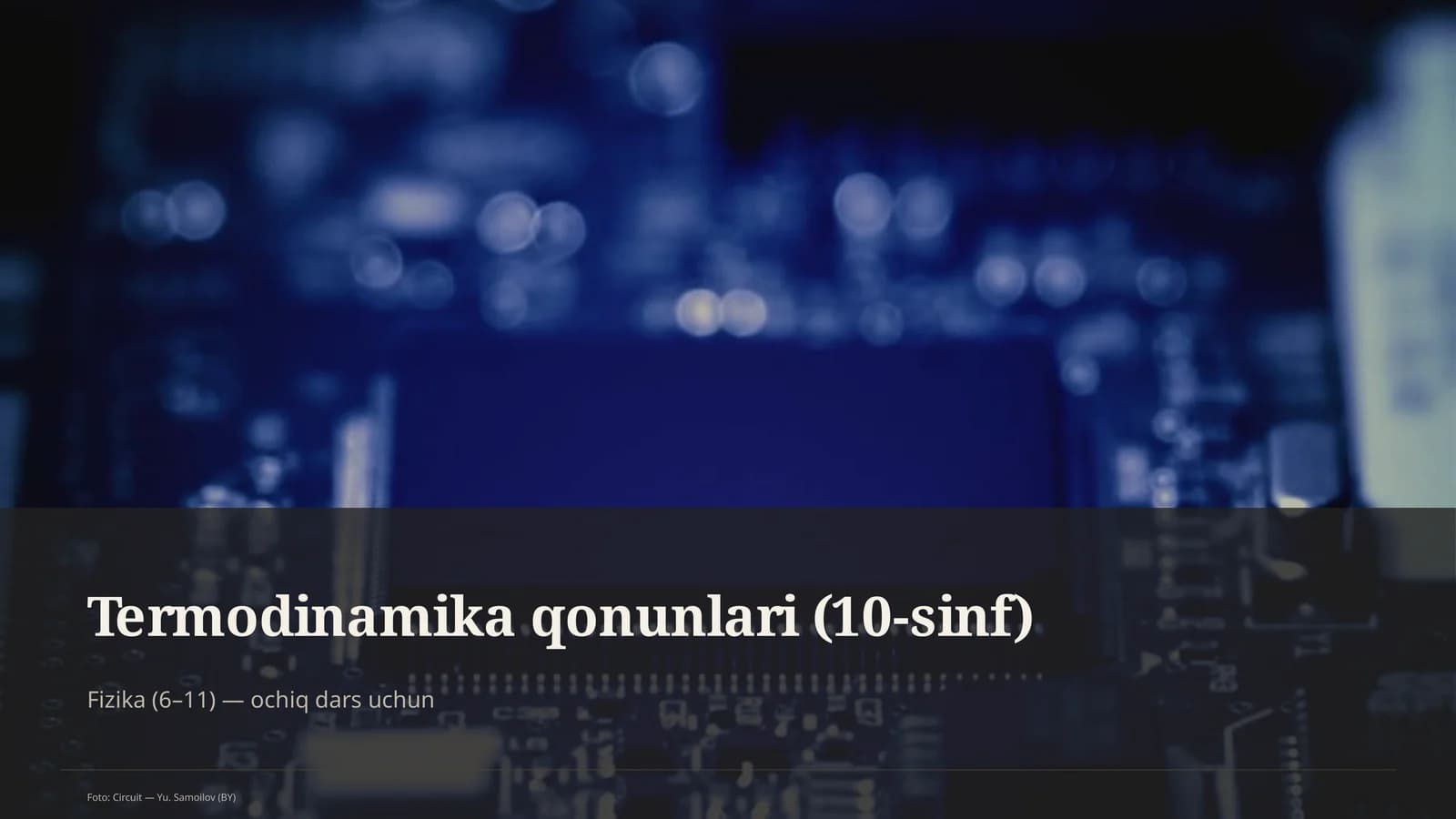Termodinamika qonunlari (10-sinf)