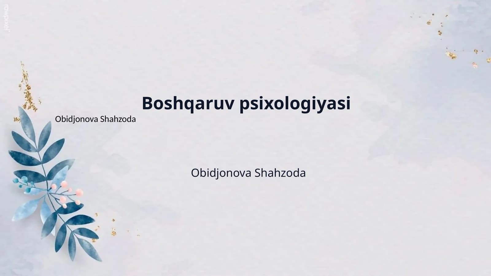 Boshqaruv psixologiyasi