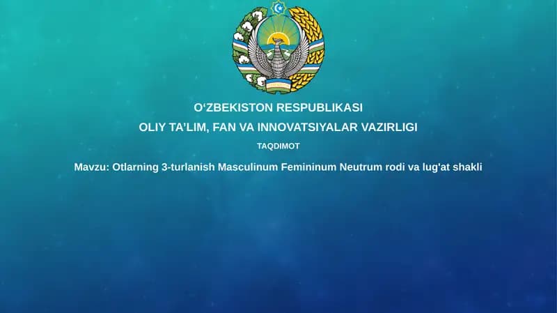 3-deklinatsiya otlari