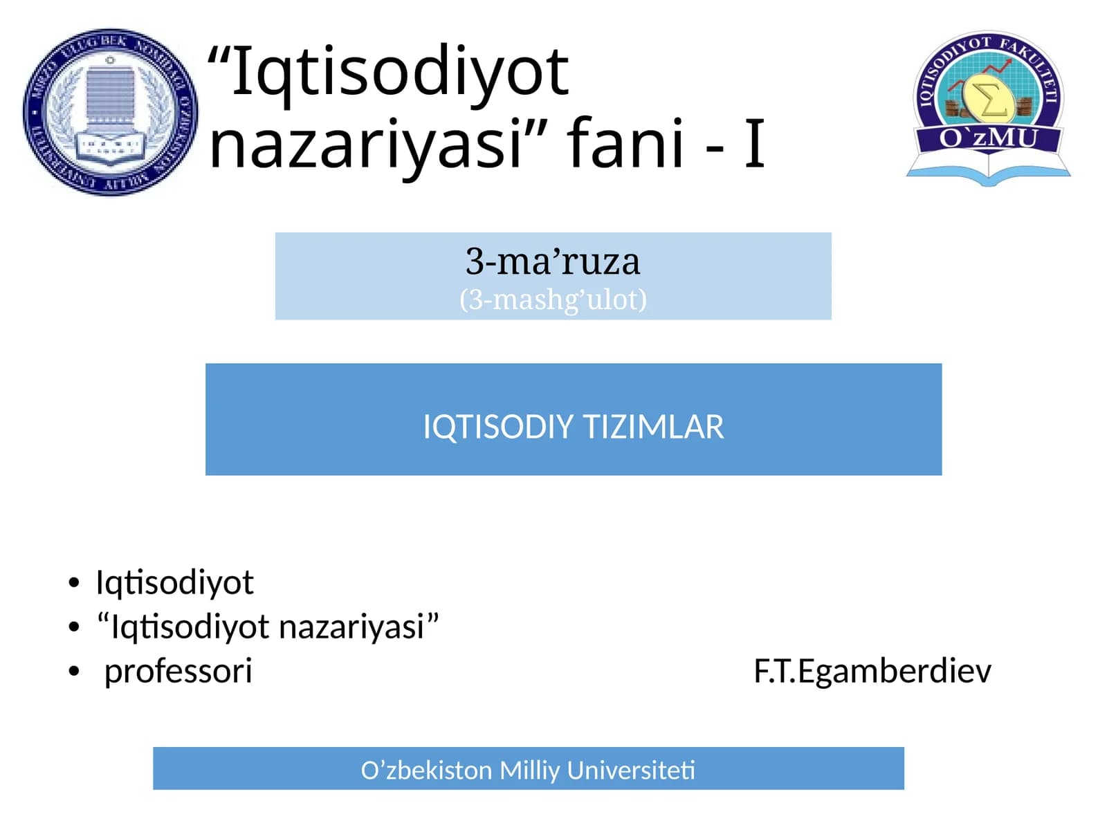 Iqtisodiyot nazariyasi