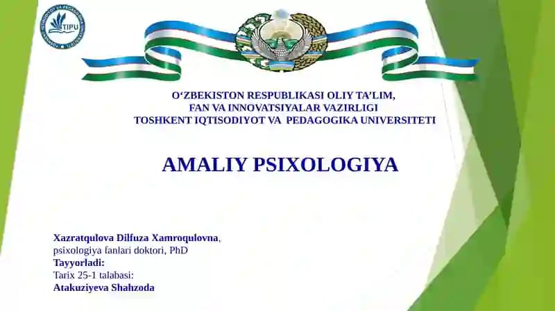 SHAXS PSIXOLOGIYASI