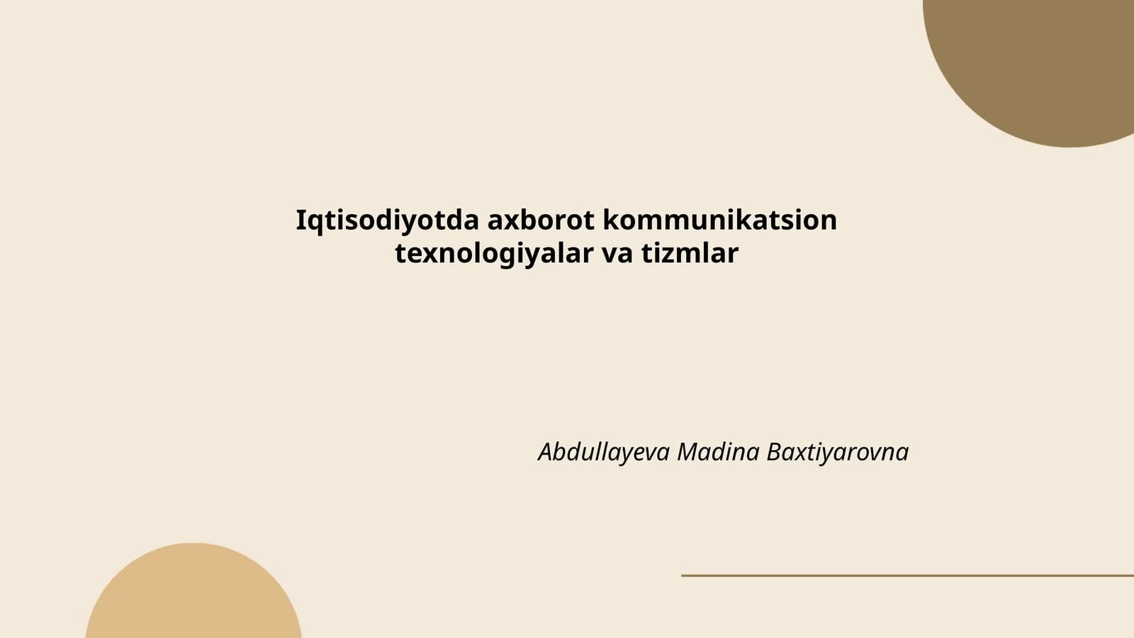 Raqamli iqtisodiyot va uning rivojlanishi