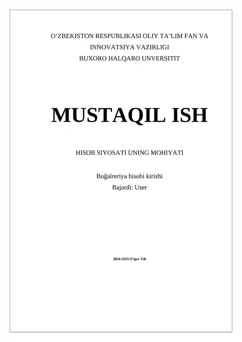 Hisob Siyosati