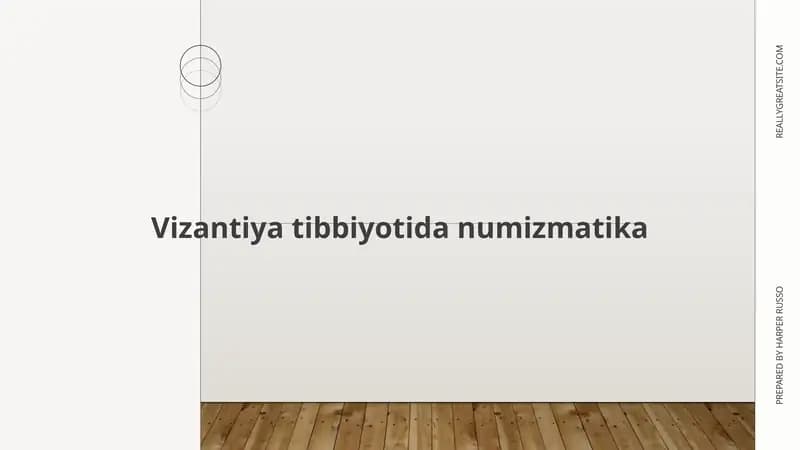 Vizantiya tibbiyotida numizmatika