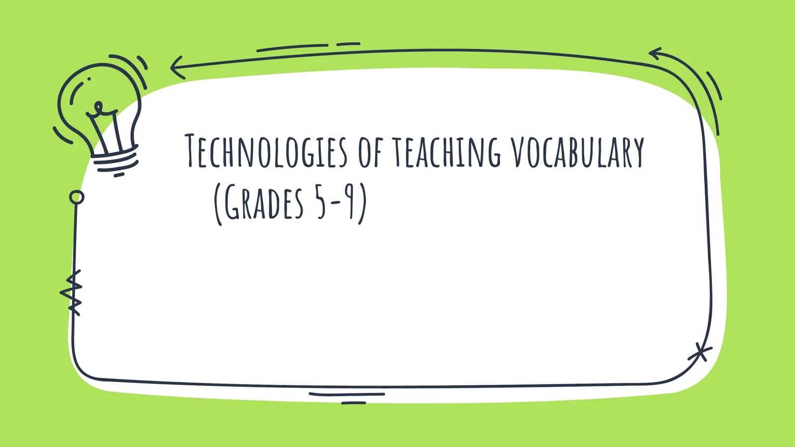 Technologies of teaching vocabulary(Grades5-9)
