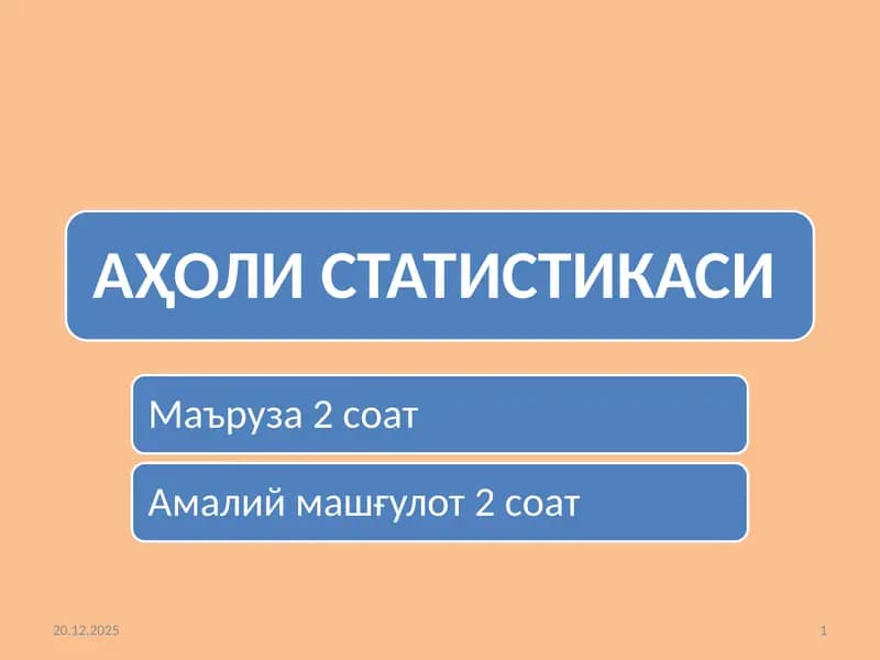 Аҳоли статистикаси