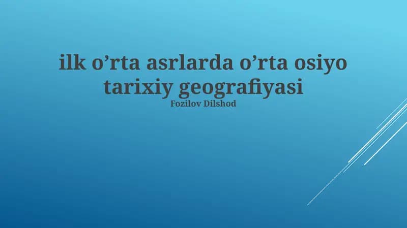 Markaziy Osiyo tarixiy geografiyasi