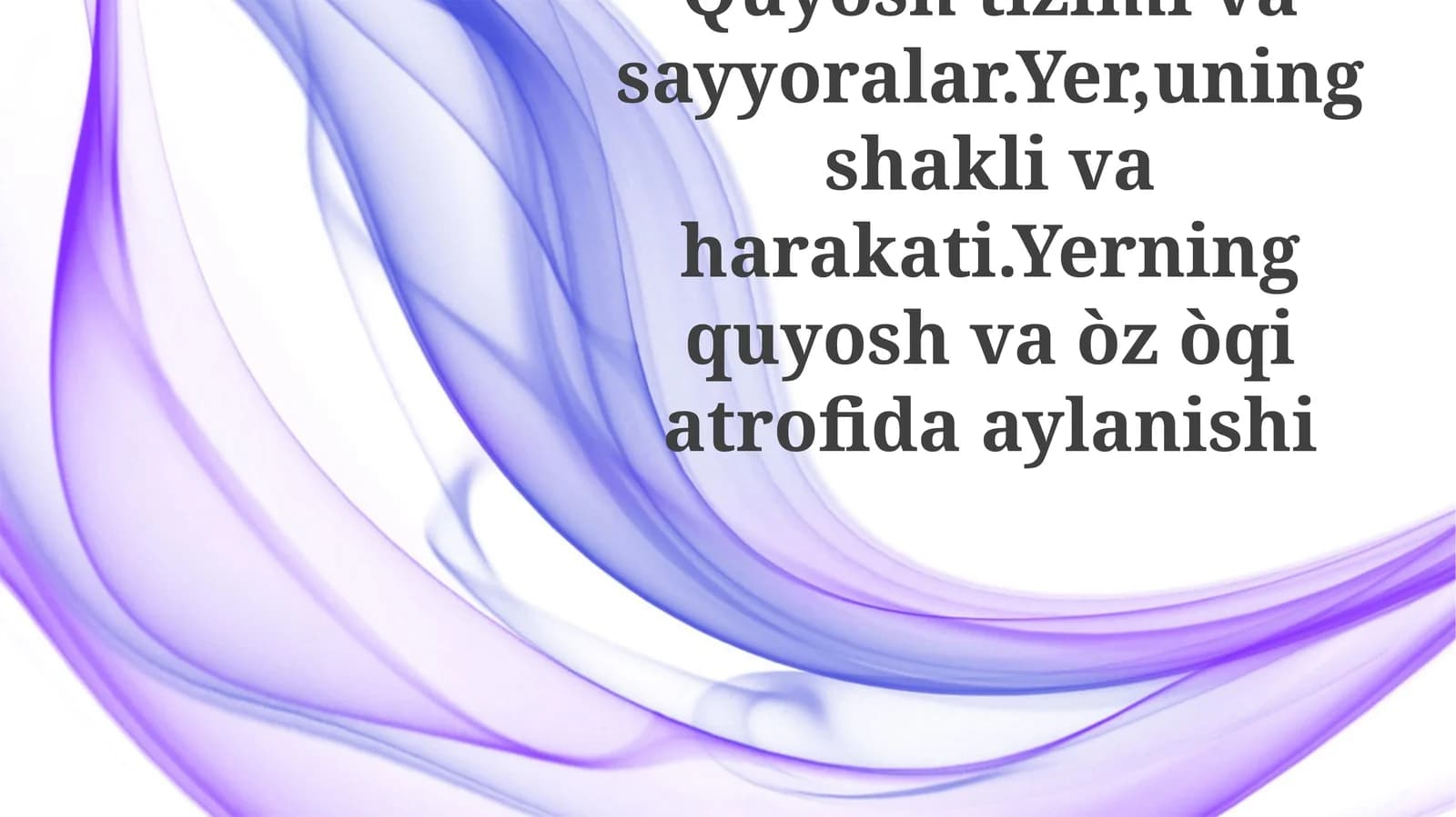 Yerning orbitaviy raqsi