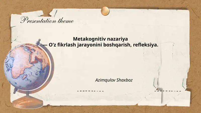 Metakognitiv nazariya