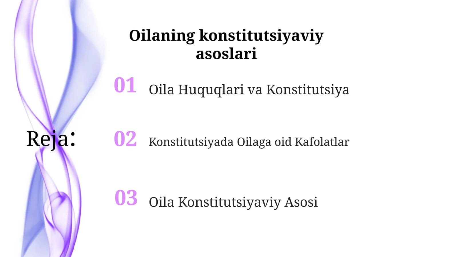 Oilaning konstitutsiyaviy asoslari