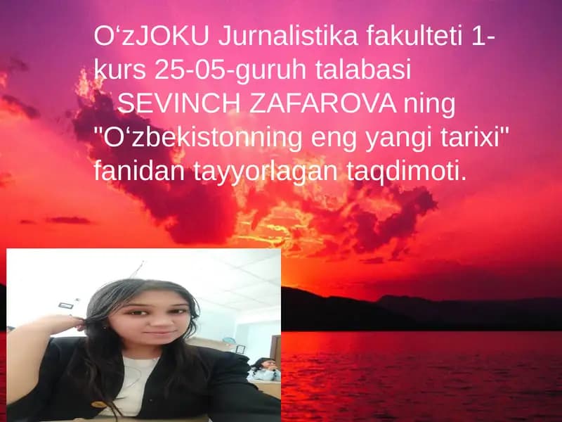 O‘zbekiston va jahon hamjamiyati