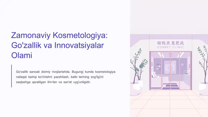 Zamonaviy kosmetologiya
