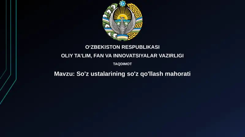 So'zustalarining so'z qo'llash mahorati
