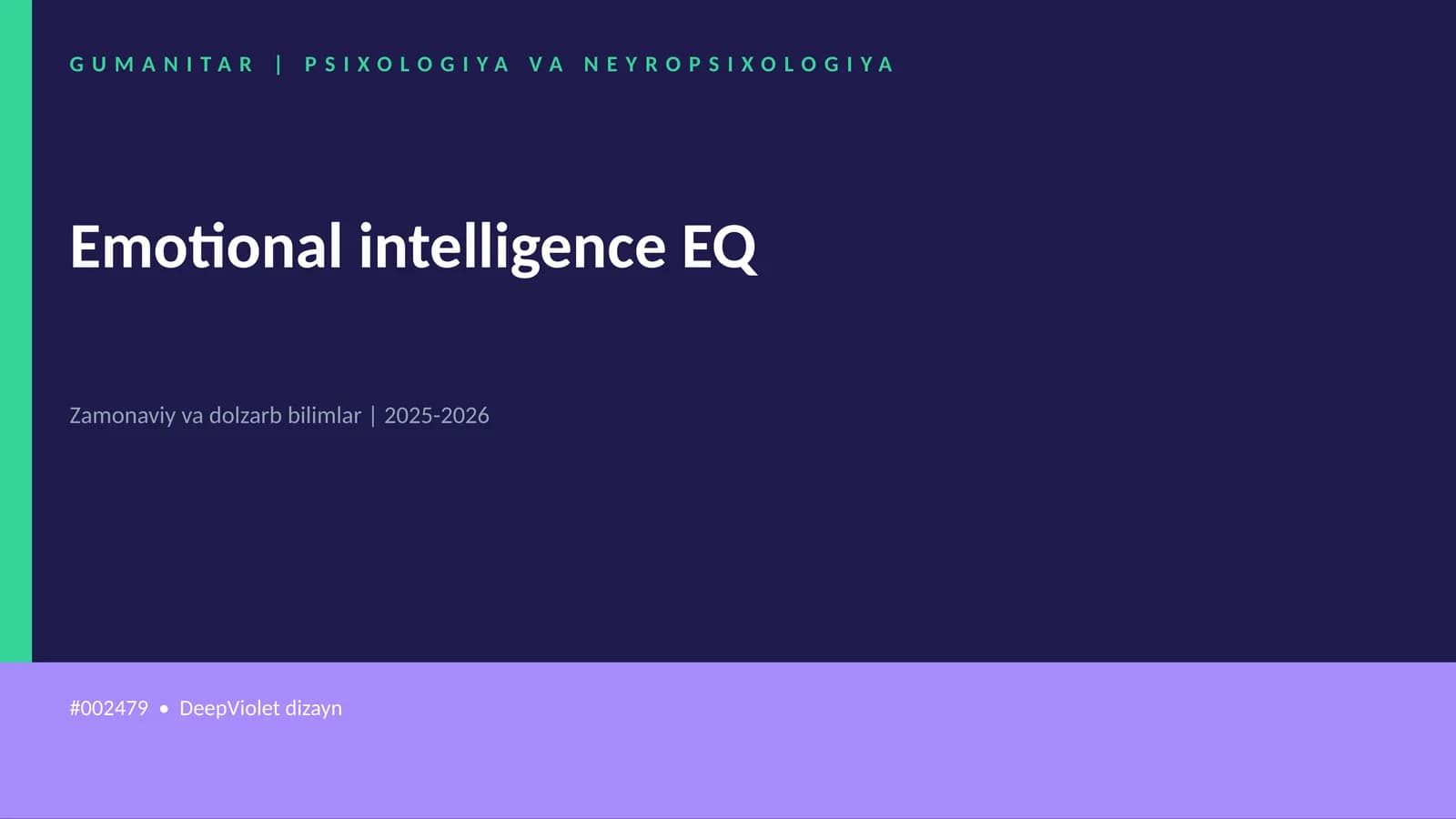 Emotional intelligence EQ