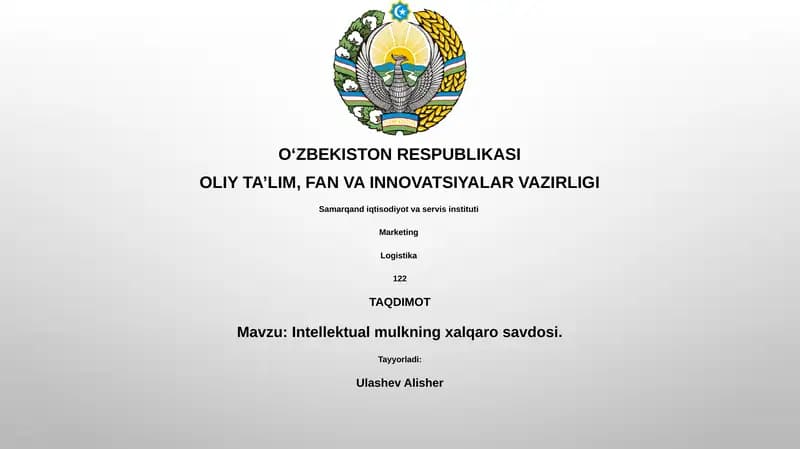 Intellektual mulkning xalqaro savdosi