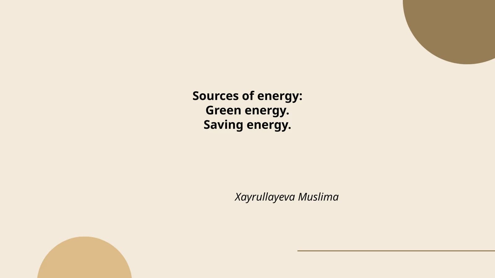 Solar Energy