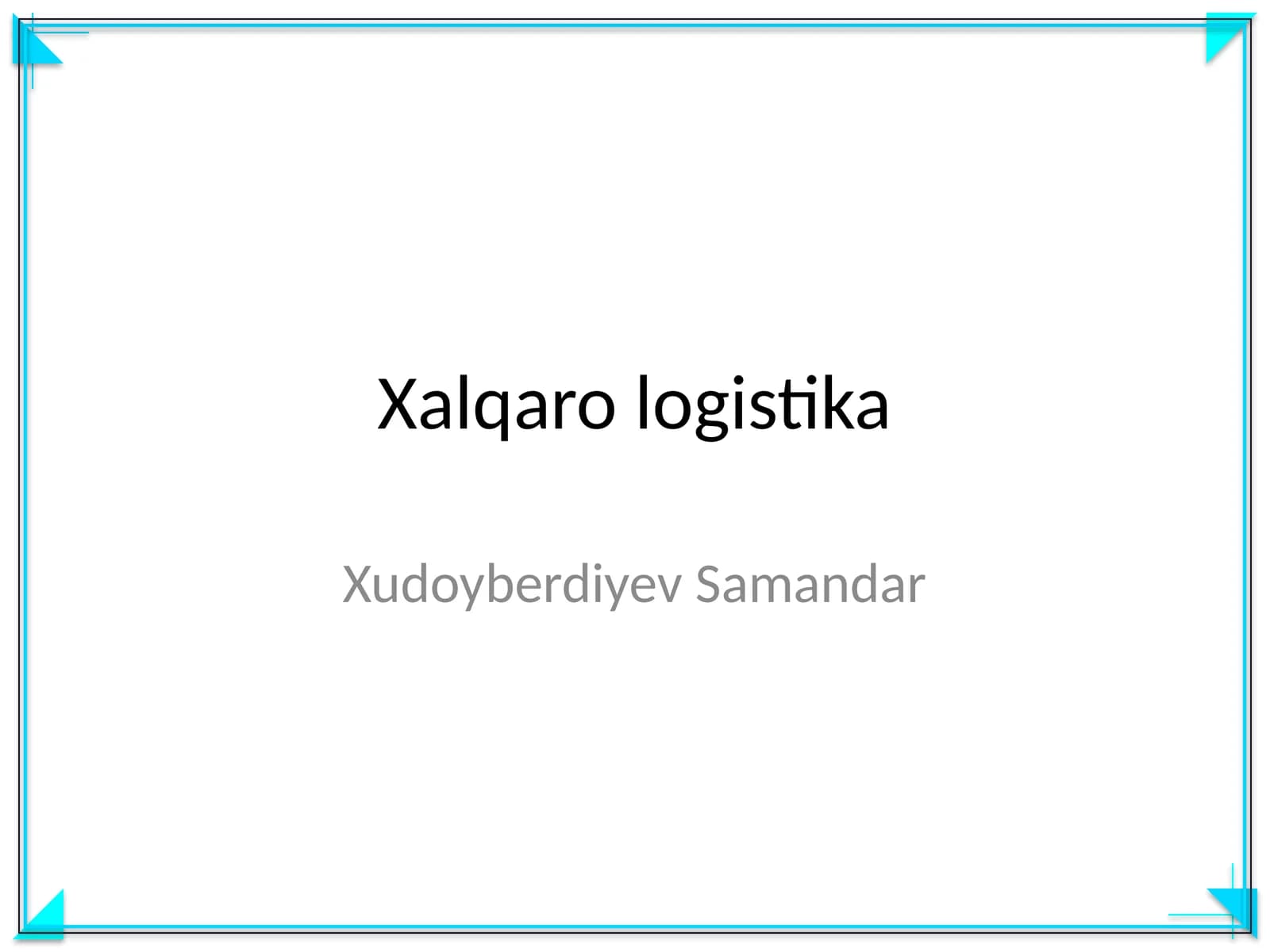 Xalqaro logistika