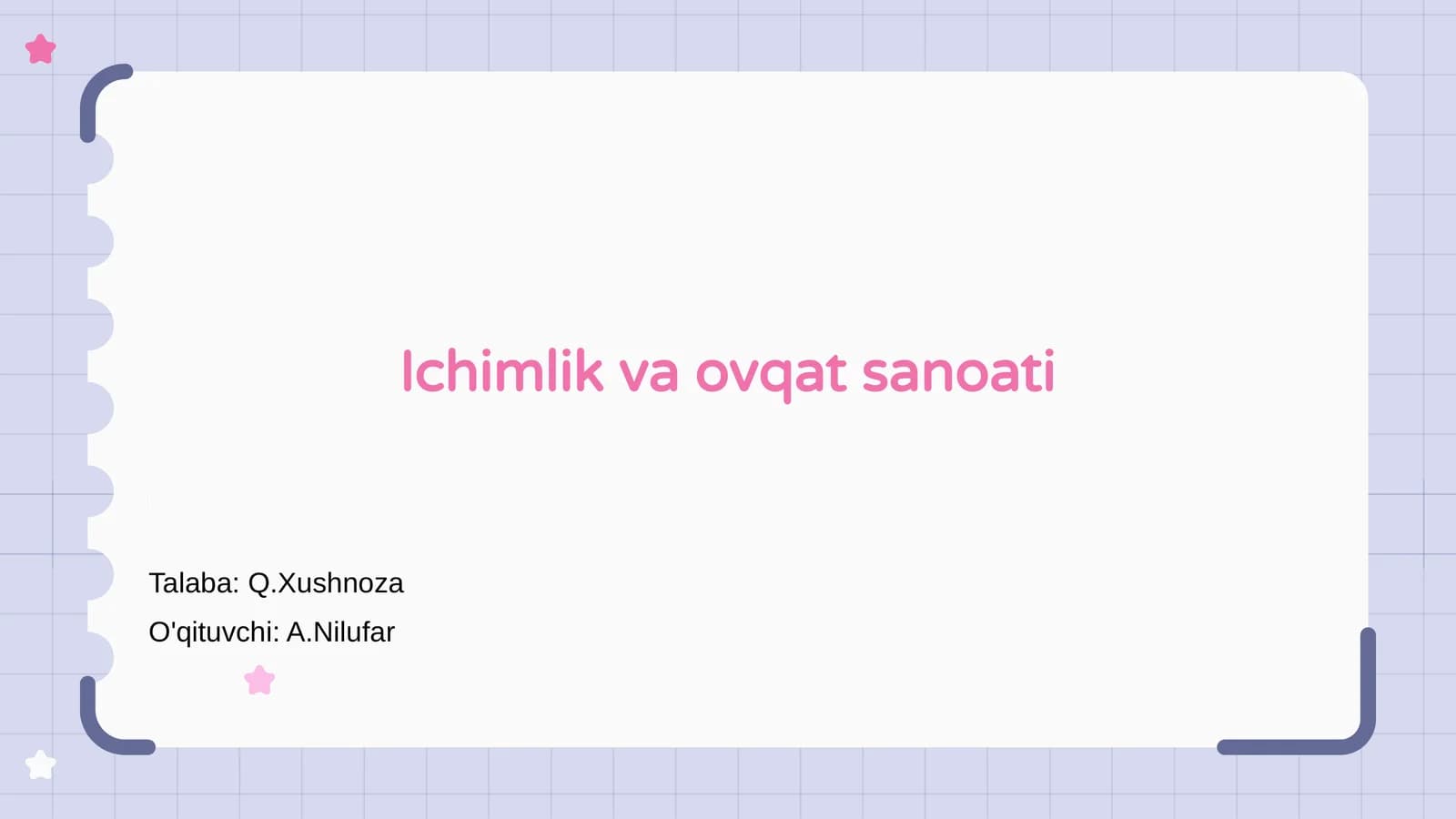 Ichimlik va ovqat sanoati