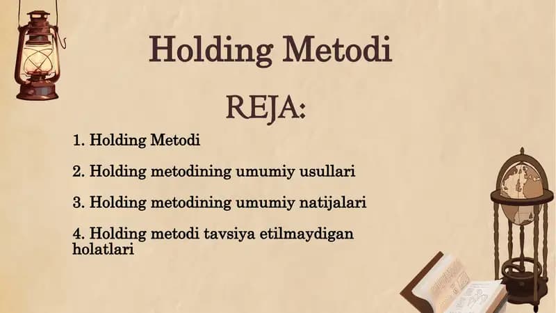Holding  Metodi