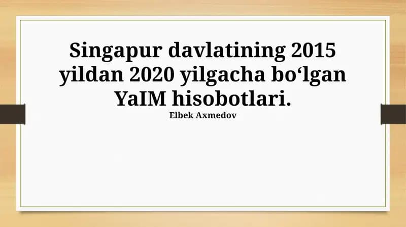 YaIM hisobotlari 2015-2020