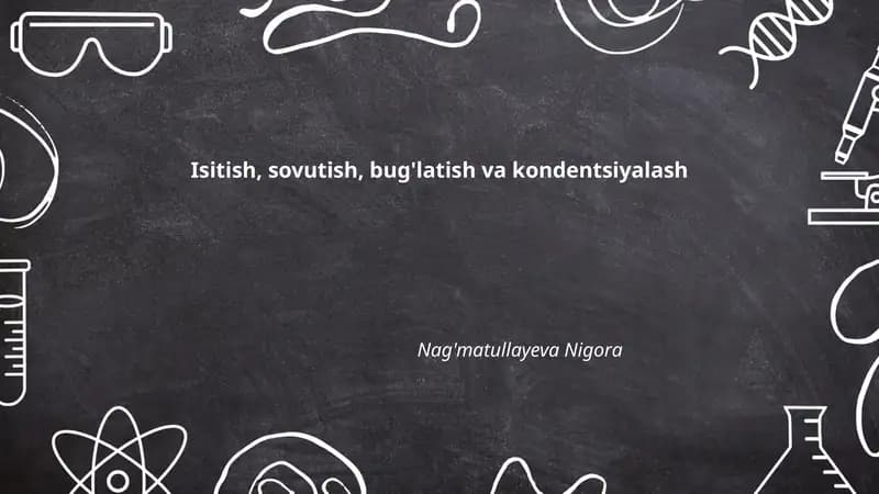 Issiqlik almashinuvi jarayonlari