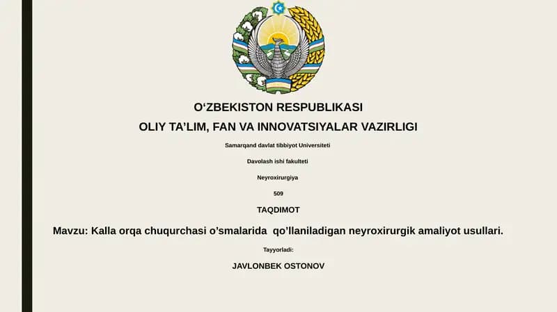 Neyroxirurgik amaliyot usullari