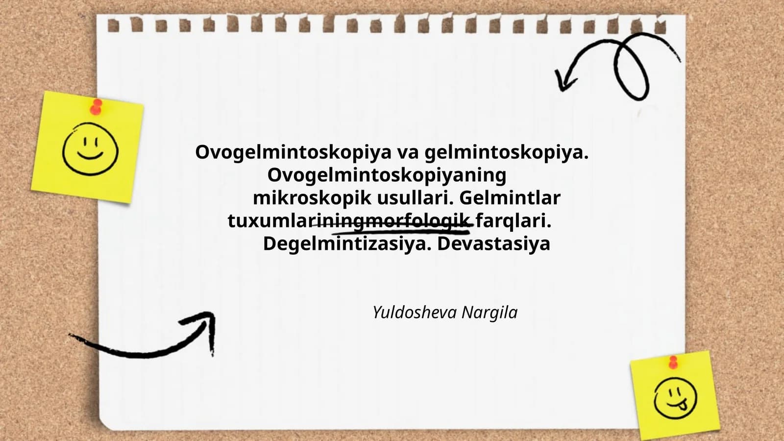 Ovogelmintoskopiya va gelmintoskopiya